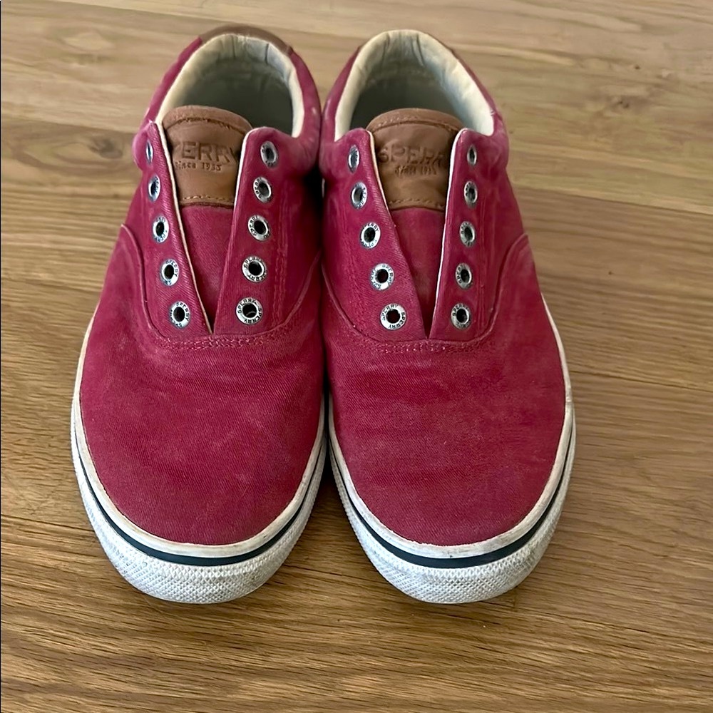 Sperry Boat Red Canvas Sneakers